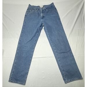 Vintage LL Bean Men's Straight Leg Medium Wash Flannel Lined Jeans - Size 32x32